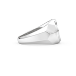 Signet Wedding Band Moissanite – Yellow, White, or Rose Gold