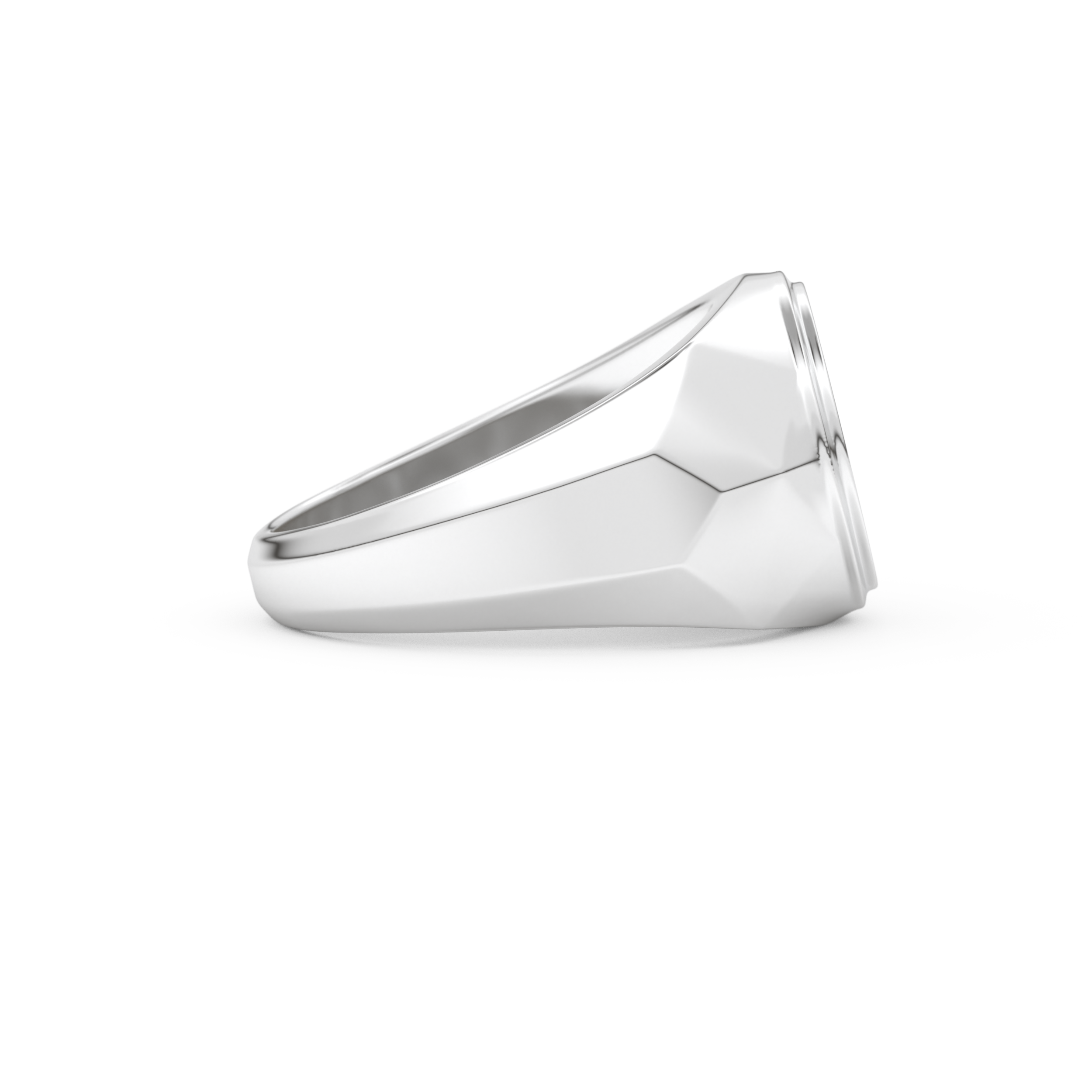 Signet Wedding Band Moissanite – Yellow, White, or Rose Gold