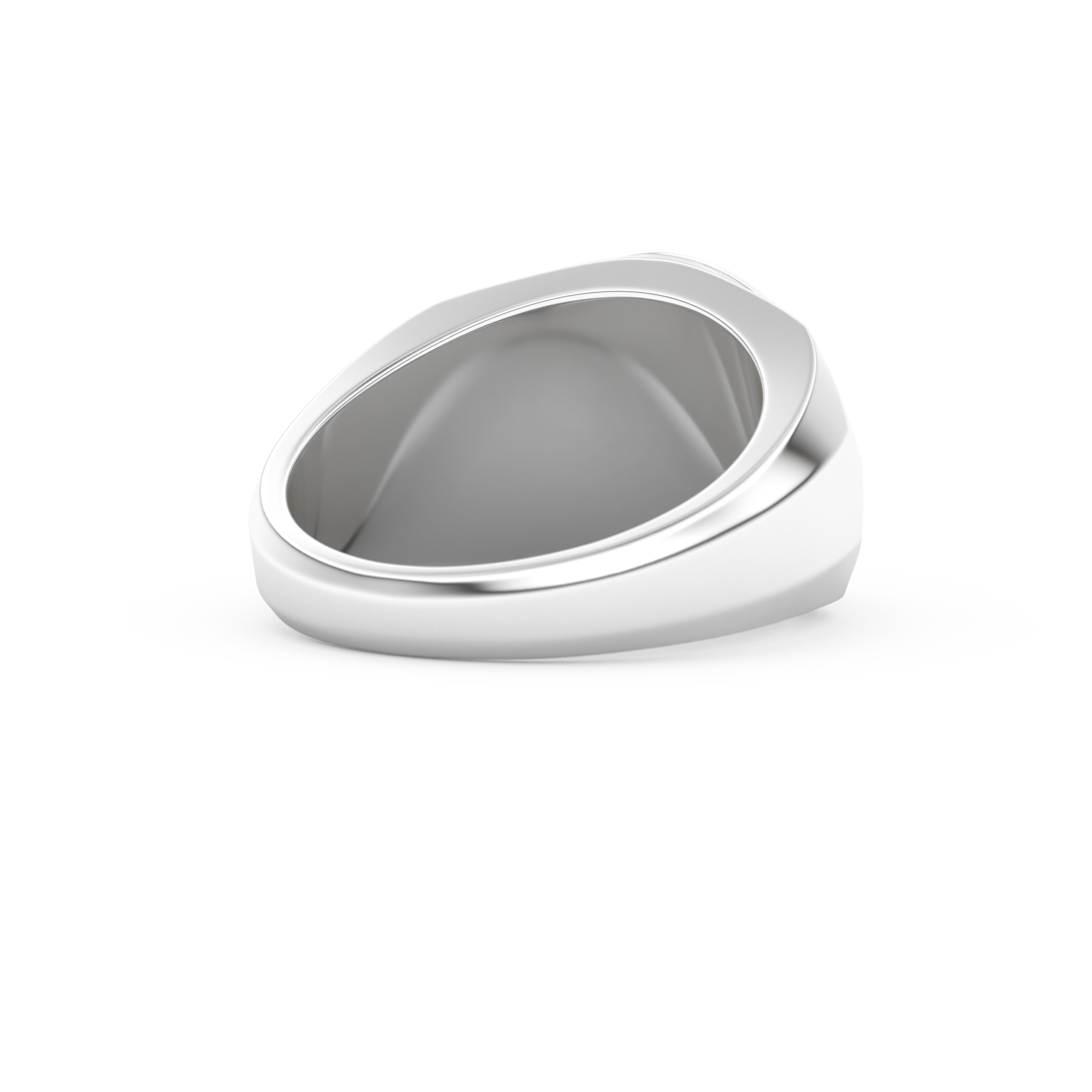 Signet Wedding Band Moissanite – Yellow, White, or Rose Gold