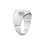 Signet Wedding Band Moissanite – Yellow, White, or Rose Gold
