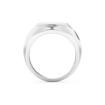 Signet Wedding Band Moissanite – Yellow, White, or Rose Gold