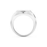 Signet Wedding Band Moissanite – Yellow, White, or Rose Gold