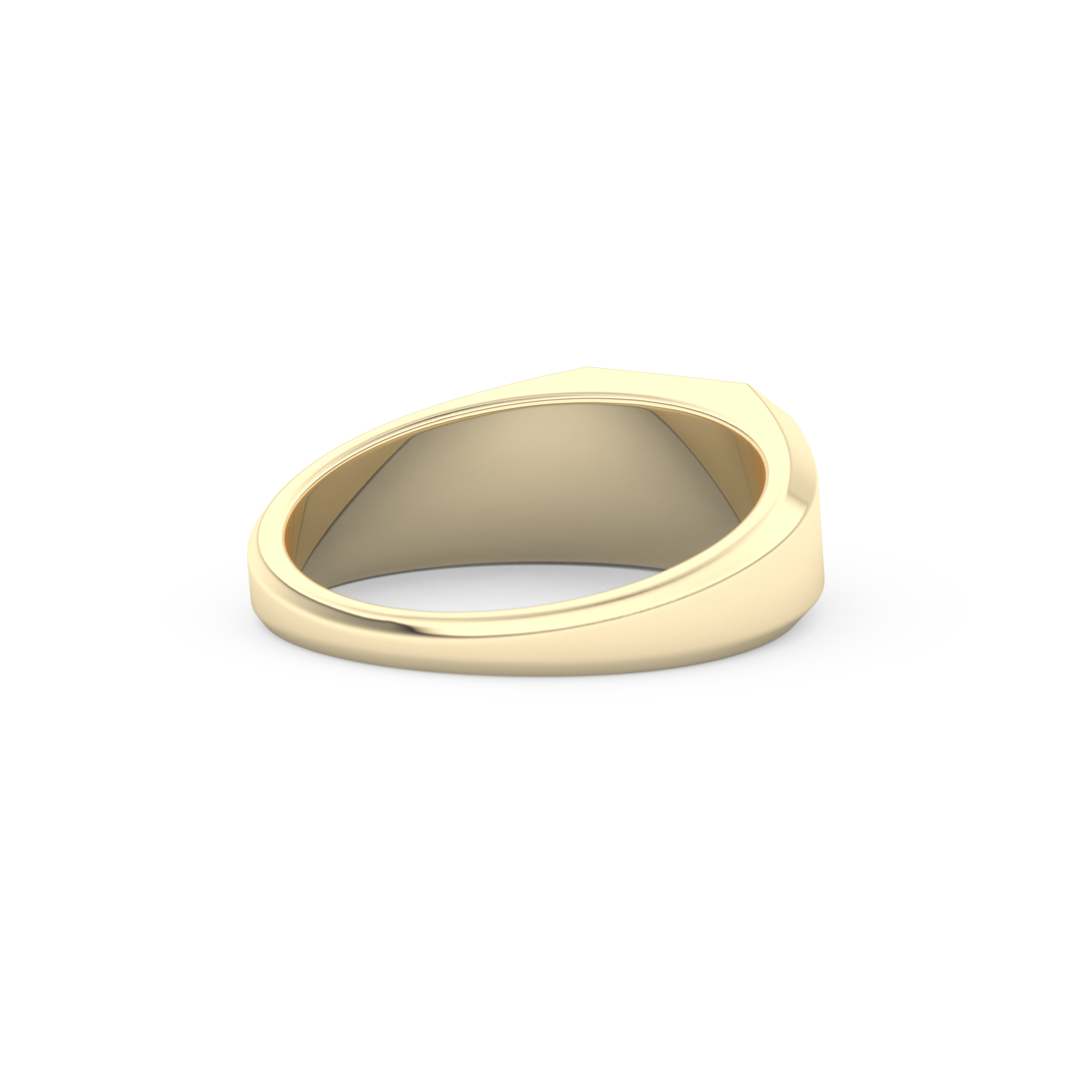 Oval Cut 0.5 Carat Moissanite Men's Wedding Band – Solitaire Setting in Gold 9