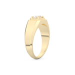 Oval Cut 0.5 Carat Moissanite Men's Wedding Band – Solitaire Setting in Gold 10