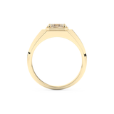 Oval Cut 0.5 Carat Moissanite Men's Wedding Band – Solitaire Setting in Gold 11