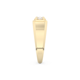 Oval Cut 0.5 Carat Moissanite Men's Wedding Band – Solitaire Setting in Gold 12