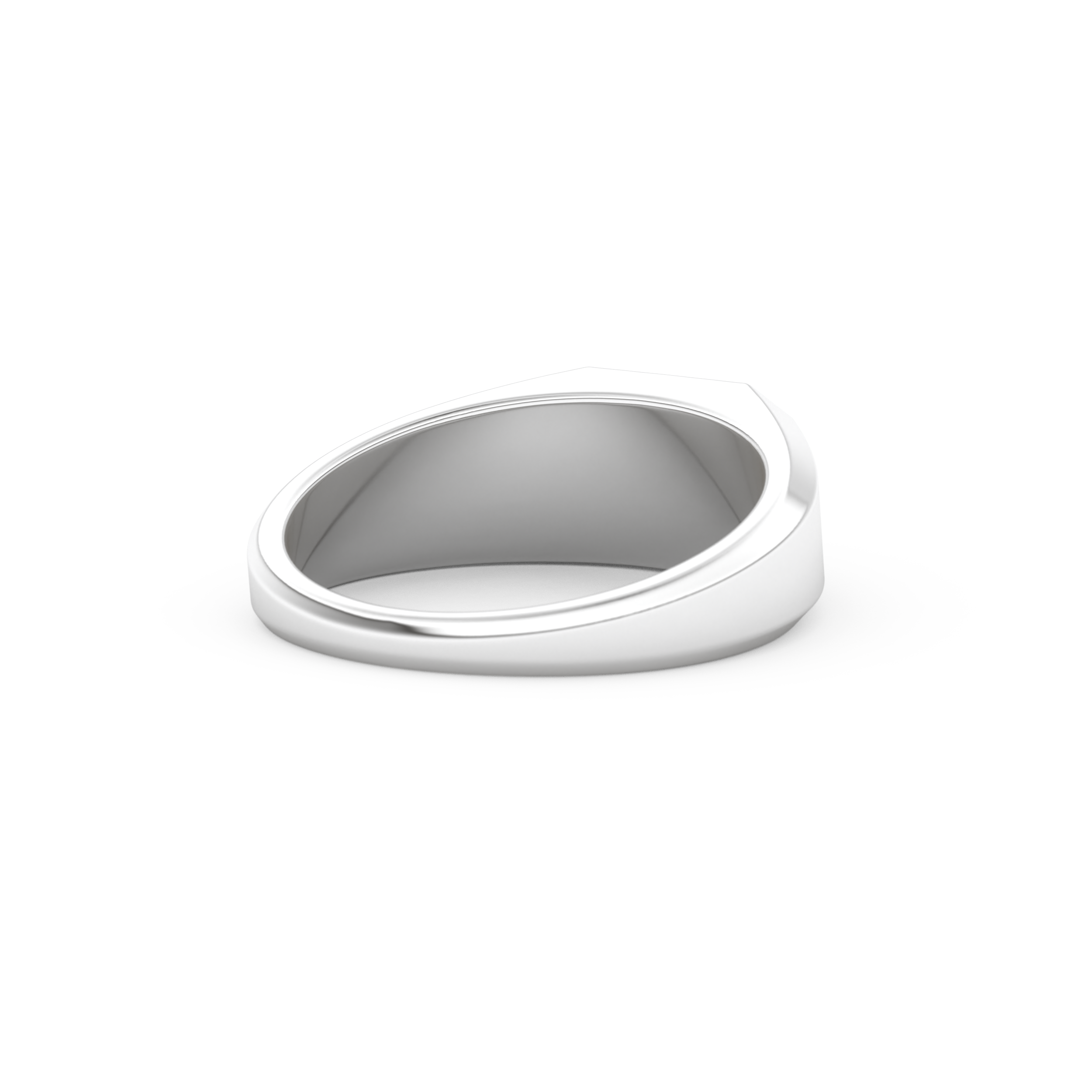 Oval Cut 0.5 Carat Moissanite Men's Wedding Band – Solitaire Setting in Gold 5