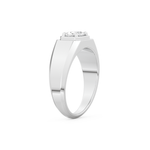 Oval Cut 0.5 Carat Moissanite Men's Wedding Band – Solitaire Setting in Gold 3