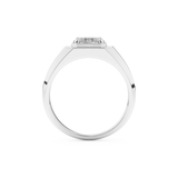 Oval Cut 0.5 Carat Moissanite Men's Wedding Band – Solitaire Setting in Gold 4