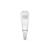 Oval Cut 0.5 Carat Moissanite Men's Wedding Band – Solitaire Setting in Gold 2