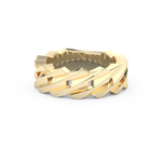 Blade Wedding Band Moissanite – Yellow, White, or Rose Gold