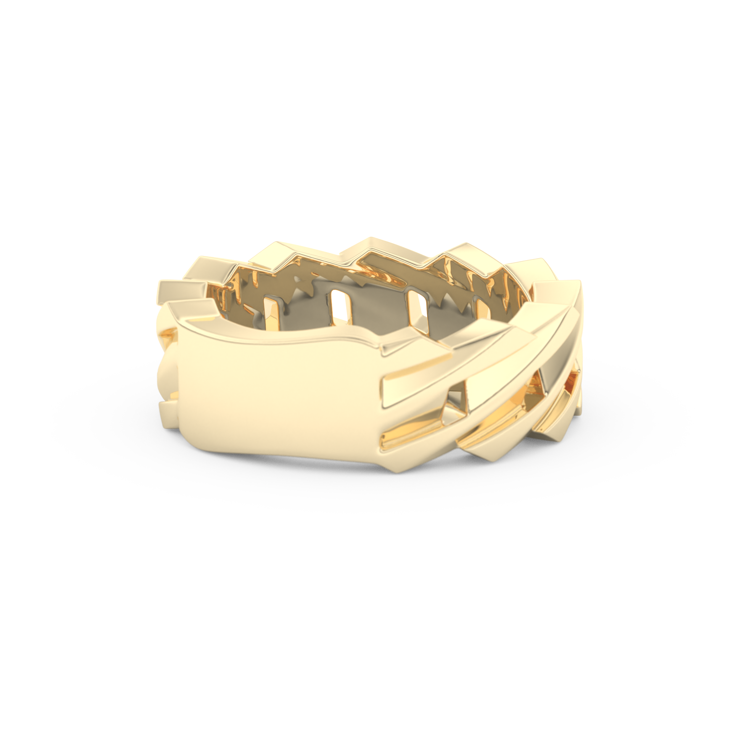 Blade Wedding Band Moissanite – Yellow, White, or Rose Gold