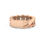 Blade Wedding Band Moissanite – Yellow, White, or Rose Gold