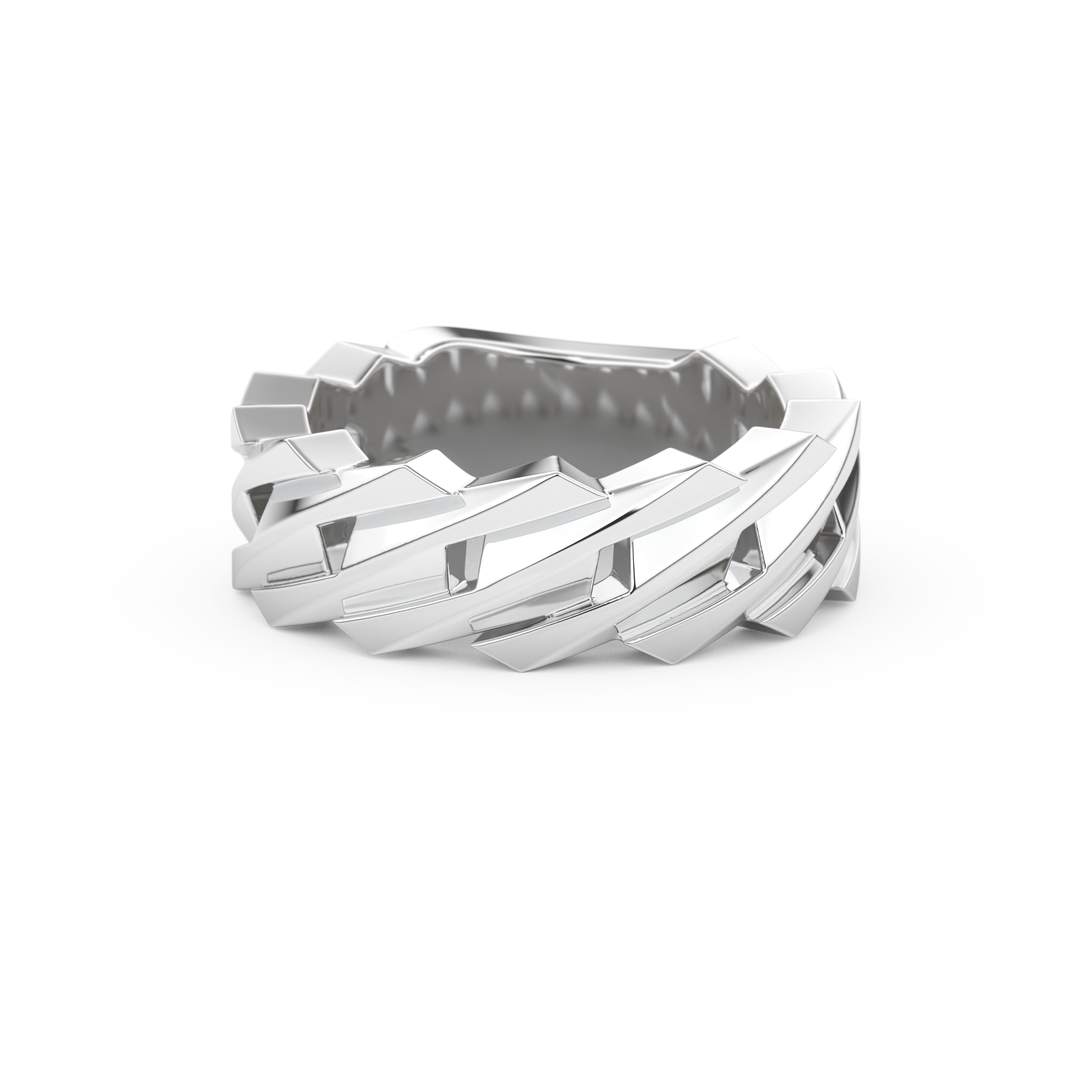 Blade Wedding Band Moissanite – Yellow, White, or Rose Gold