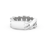 Blade Wedding Band Moissanite – Yellow, White, or Rose Gold