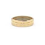Triple Band Wedding Band Moissanite – Yellow, White, or Rose Gold