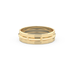 Triple Band Wedding Band Moissanite – Yellow, White, or Rose Gold