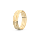 Triple Band Wedding Band Moissanite – Yellow, White, or Rose Gold