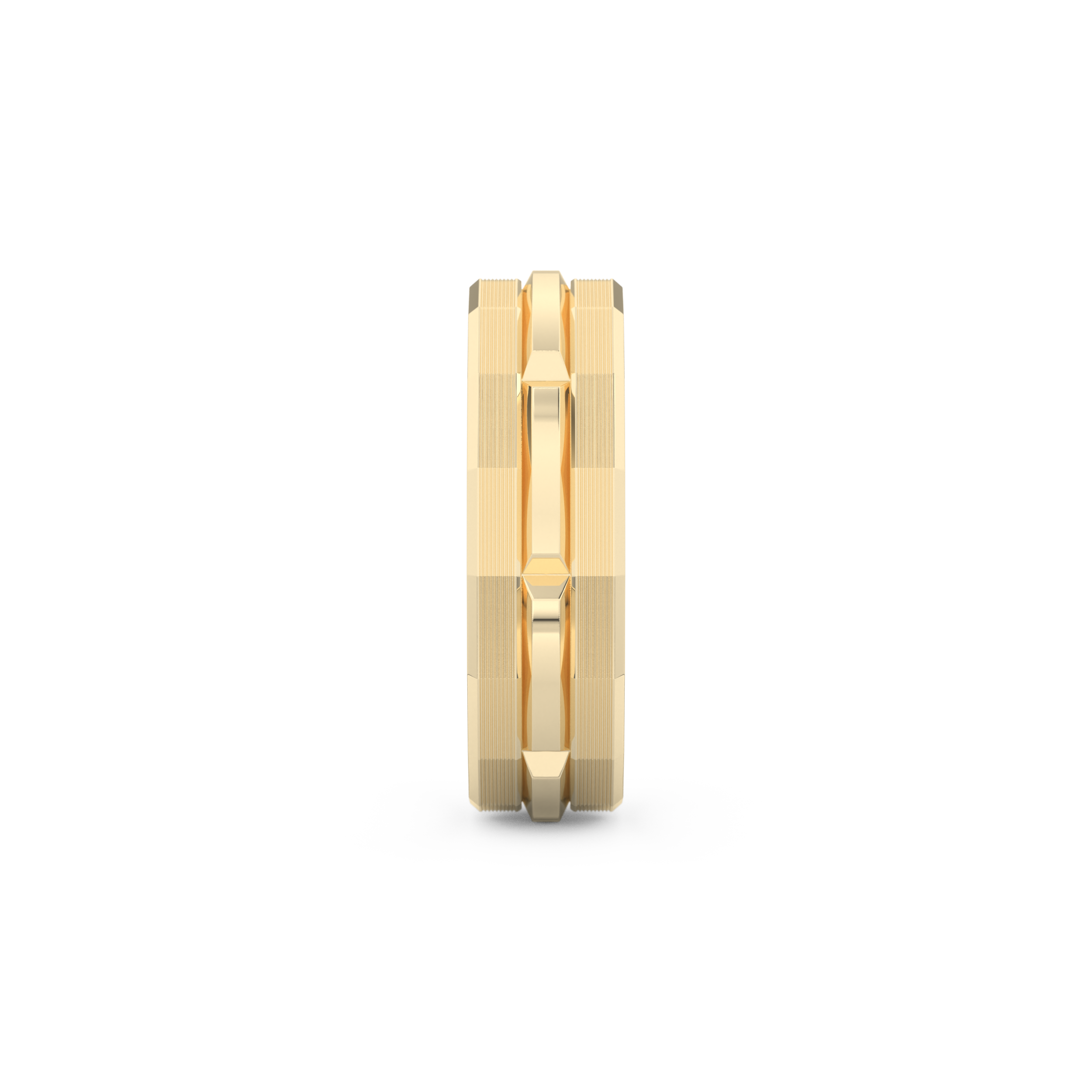 Triple Band Wedding Band Moissanite – Yellow, White, or Rose Gold