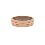 Triple Band Wedding Band Moissanite – Yellow, White, or Rose Gold