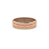 Triple Band Wedding Band Moissanite – Yellow, White, or Rose Gold