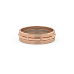 Triple Band Wedding Band Moissanite – Yellow, White, or Rose Gold