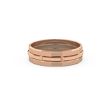 Triple Band Wedding Band Moissanite – Yellow, White, or Rose Gold