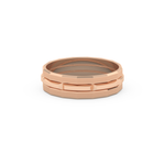 Triple Band Wedding Band Moissanite – Yellow, White, or Rose Gold