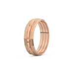 Triple Band Wedding Band Moissanite – Yellow, White, or Rose Gold