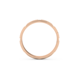 Triple Band Wedding Band Moissanite – Yellow, White, or Rose Gold