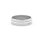 Triple Band Wedding Band Moissanite – Yellow, White, or Rose Gold
