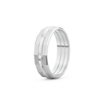 Triple Band Wedding Band Moissanite – Yellow, White, or Rose Gold