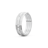 Triple Band Wedding Band Moissanite – Yellow, White, or Rose Gold