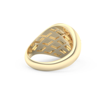 Compass Ring Setting Wedding Band with 0.04 TCW Round Cut Moissanite – Yellow, White, or Rose Gold
