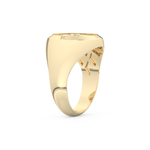 Compass Ring Setting Wedding Band with 0.04 TCW Round Cut Moissanite – Yellow, White, or Rose Gold