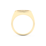 Compass Ring Setting Wedding Band with 0.04 TCW Round Cut Moissanite – Yellow, White, or Rose Gold