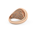Compass Ring Setting Wedding Band with 0.04 TCW Round Cut Moissanite – Yellow, White, or Rose Gold