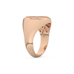 Compass Ring Setting Wedding Band with 0.04 TCW Round Cut Moissanite – Yellow, White, or Rose Gold