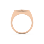 Compass Ring Setting Wedding Band with 0.04 TCW Round Cut Moissanite – Yellow, White, or Rose Gold