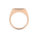 Compass Ring Setting Wedding Band with 0.04 TCW Round Cut Moissanite – Yellow, White, or Rose Gold