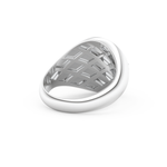 Compass Ring Setting Wedding Band with 0.04 TCW Round Cut Moissanite – Yellow, White, or Rose Gold