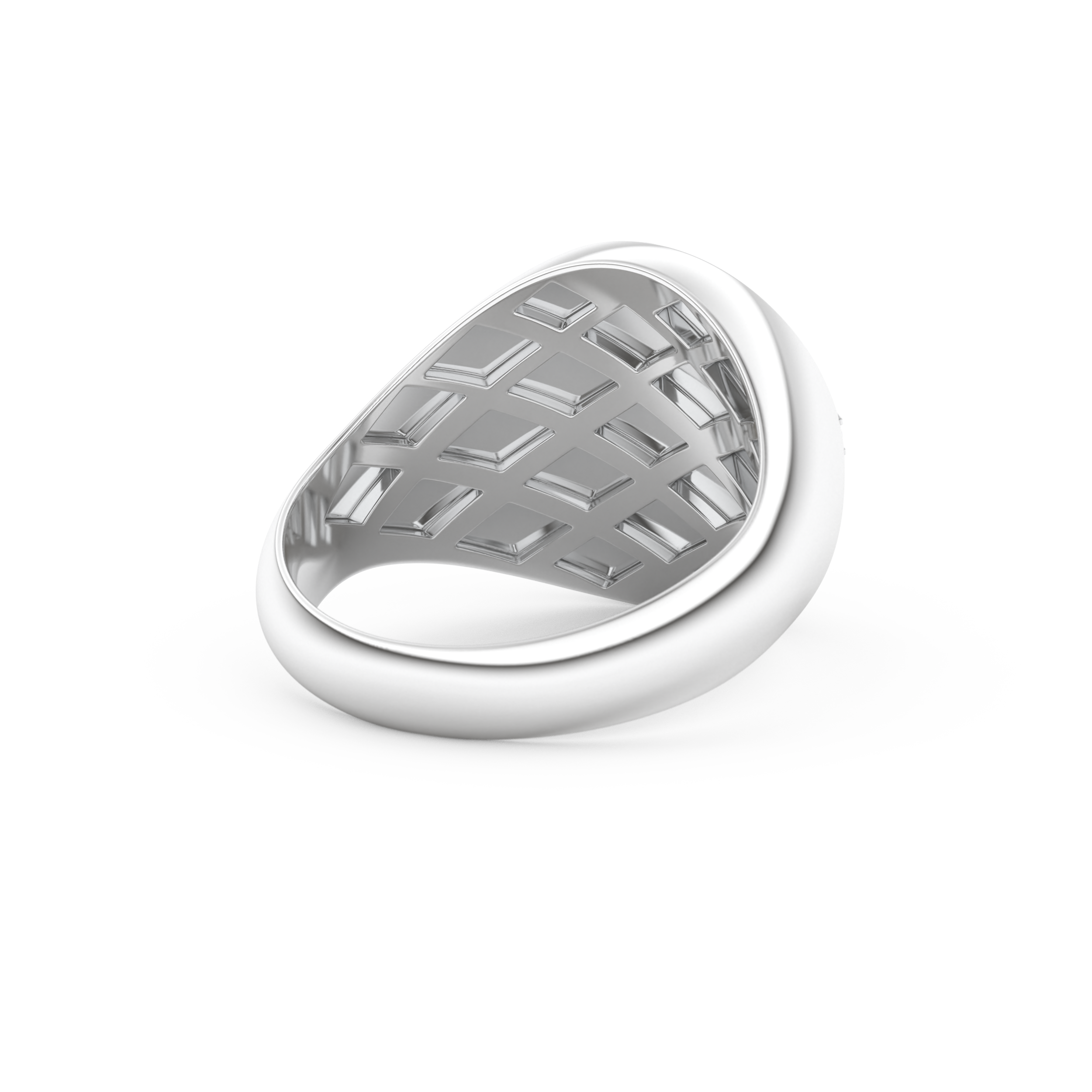Compass Ring Setting Wedding Band with 0.04 TCW Round Cut Moissanite – Yellow, White, or Rose Gold