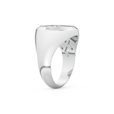 Compass Ring Setting Wedding Band with 0.04 TCW Round Cut Moissanite – Yellow, White, or Rose Gold