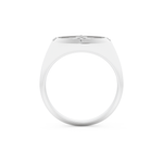 Compass Ring Setting Wedding Band with 0.04 TCW Round Cut Moissanite – Yellow, White, or Rose Gold