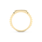 Multi Stones Wedding Band with 0.191 TCW Round Cut Moissanite – Yellow, White, or Rose Gold