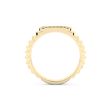 Multi Stones Wedding Band with 0.191 TCW Round Cut Moissanite – Yellow, White, or Rose Gold