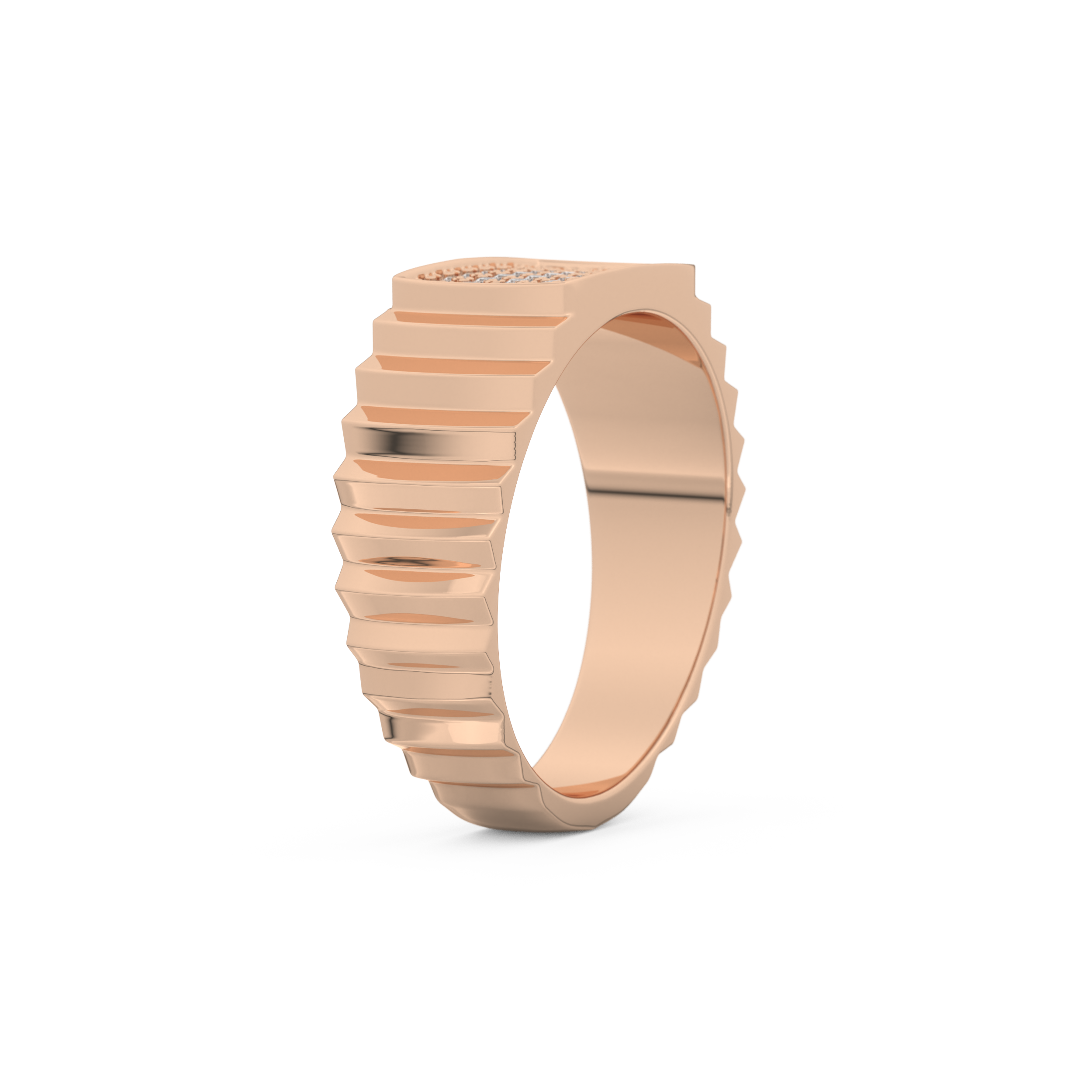 Multi Stones Wedding Band with 0.191 TCW Round Cut Moissanite – Yellow, White, or Rose Gold