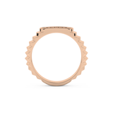Multi Stones Wedding Band with 0.191 TCW Round Cut Moissanite – Yellow, White, or Rose Gold