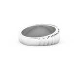 Multi Stones Wedding Band with 0.191 TCW Round Cut Moissanite – Yellow, White, or Rose Gold