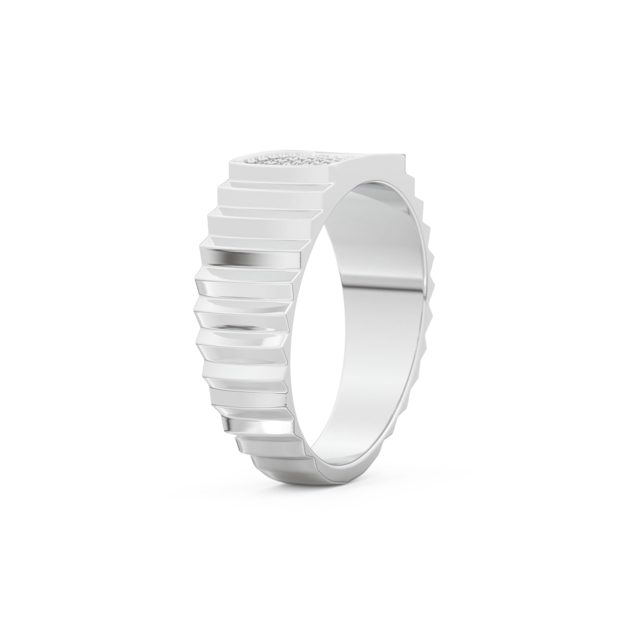Multi Stones Wedding Band with 0.191 TCW Round Cut Moissanite – Yellow, White, or Rose Gold